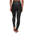 High-Waisted Yoga Leggings — Black All-Over Print
